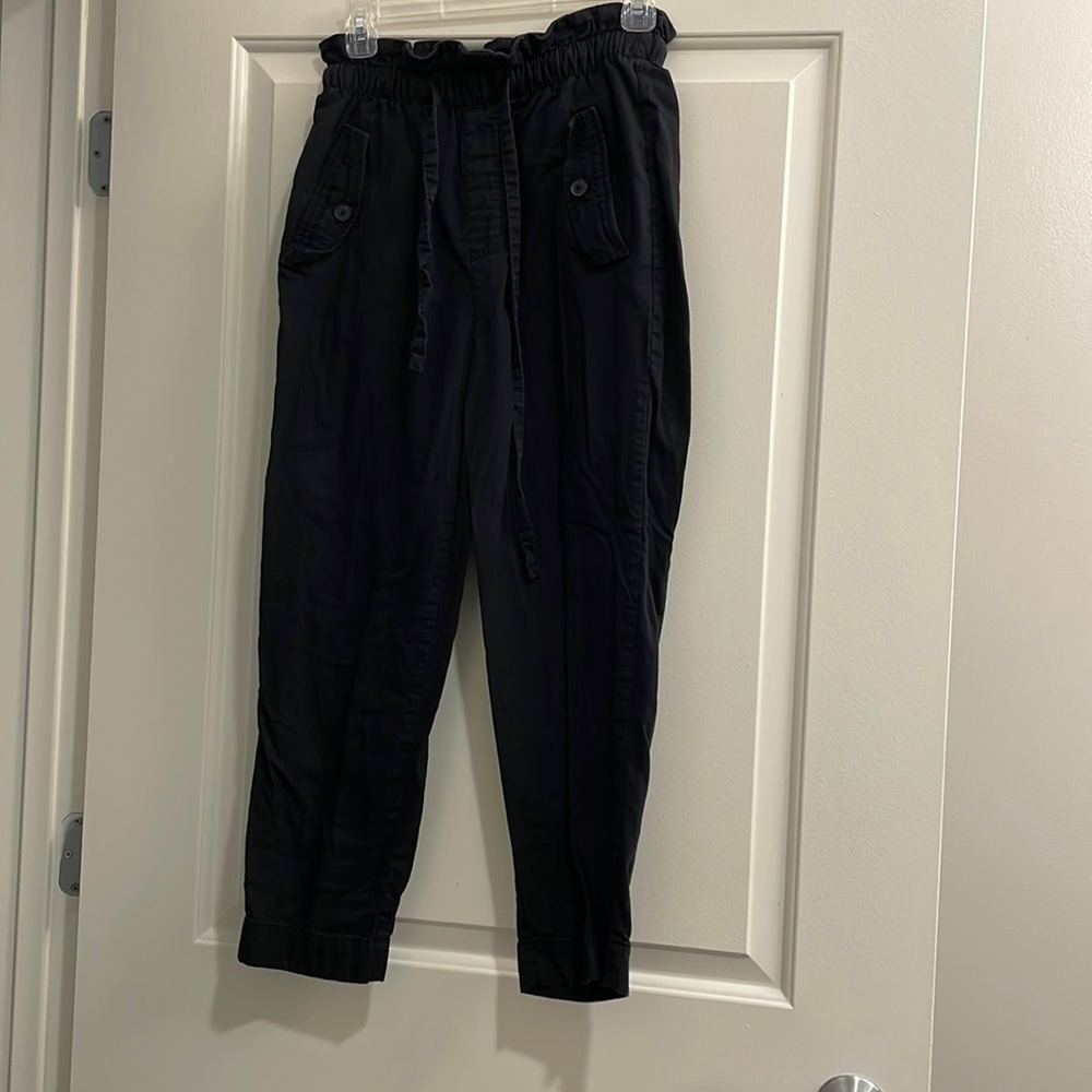 Black paper bag pants high rise size SP